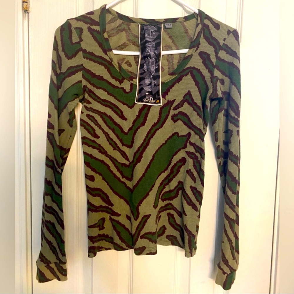 ✨🆕L.A.M.B. Fall 2007 Thermal Long Sleeve Shirt Sz L!✨